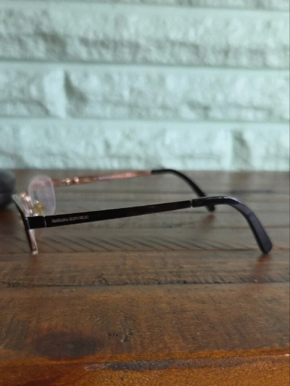 Banana Republic Black and Bronze Semi-Rim Women's Eyeglass Frames